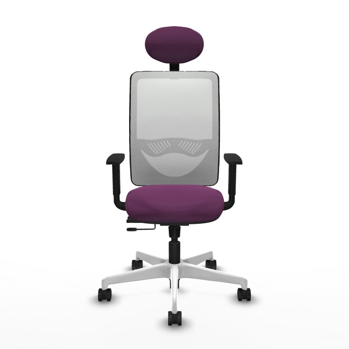 PIQUERAS Y CRESPO Silla de oficina Zulema con mecanismo Sincro/Traslack Morado y Blanco PIQUERAS Y CRESPO Silla de oficina Zulema con mecanismo Sincro/Traslack Morado y Blanco