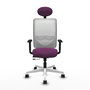 PIQUERAS Y CRESPO Silla de oficina Zulema con mecanismo Sincro/Traslack Morado y Blanco