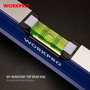 Workpro Nivel de Burbuja Profesional de Aluminio 90 cm con Base Magnética, 3 Viales (45°/90°/180°), Precisión 0.5 mm/m