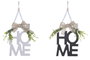 DKD Home Decor Decoración de Pared MDF y Cuerda con Lazo (Surtido)