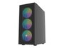 Fury Shobo SH8F ARGB Torre Midi Negra con Ventana Lateral y 4 Ventiladores ARGB de 120mm