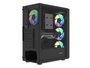 Fury Shobo SH8F ARGB Torre Midi Negra con Ventana Lateral y 4 Ventiladores ARGB de 120mm