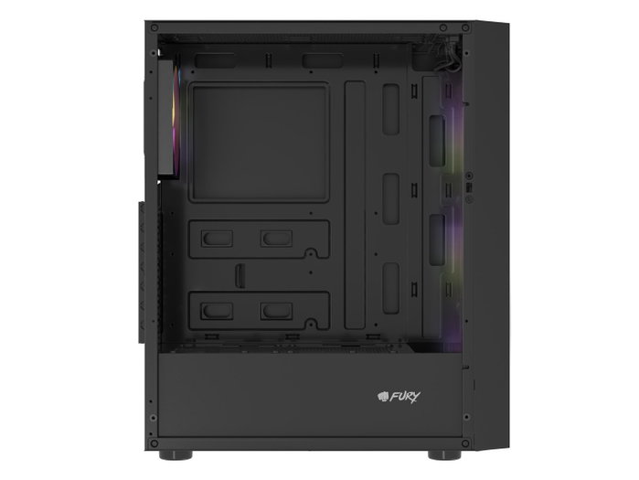 Fury Shobo SH8F ARGB Torre Midi Negra con Ventana Lateral y 4 Ventiladores ARGB de 120mm
