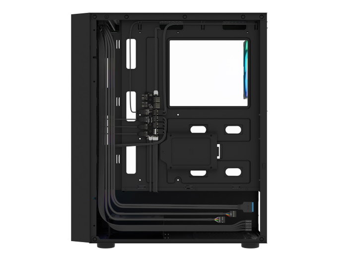 Fury Shobo SH8F ARGB Torre Midi Negra con Ventana Lateral y 4 Ventiladores ARGB de 120mm