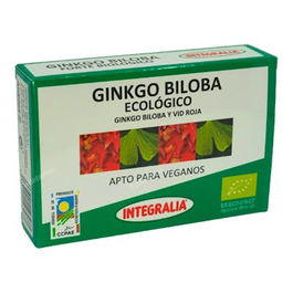 INTEGRALIA Ginkgo Biloba Forte Eco 60 Cápsulas Complemento Alimenticio Circulación Periférica Vid Roja Ecológico