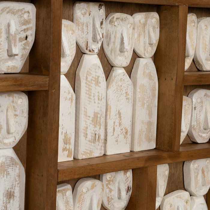 Ixia Mural de Pared Figuras Marrón Madera 120 x 80 x 6 cm Ixia Mural de Pared Figuras Marrón Madera 120 x 80 x 6 cm