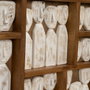 Ixia Mural de Pared Figuras Marrón Madera 120 x 80 x 6 cm