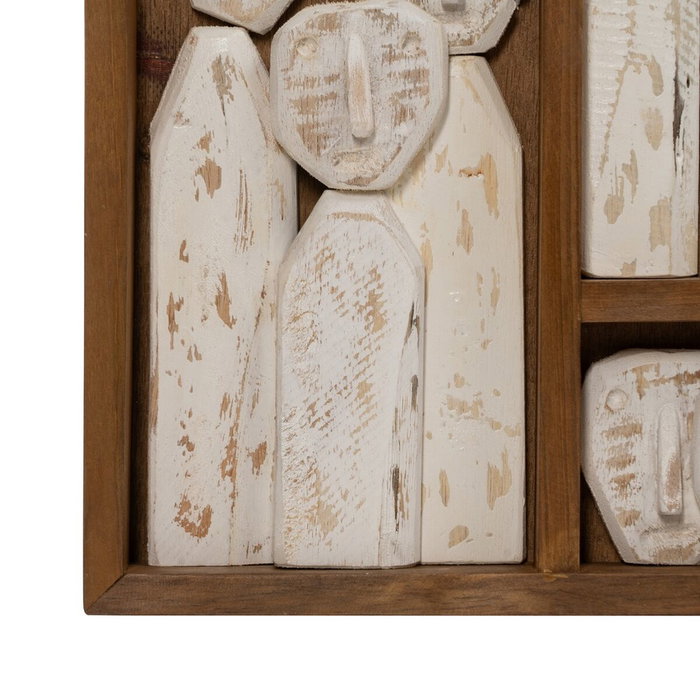 Ixia Mural de Pared Figuras Marrón Madera 120 x 80 x 6 cm Ixia Mural de Pared Figuras Marrón Madera 120 x 80 x 6 cm