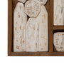 Ixia Mural de Pared Figuras Marrón Madera 120 x 80 x 6 cm