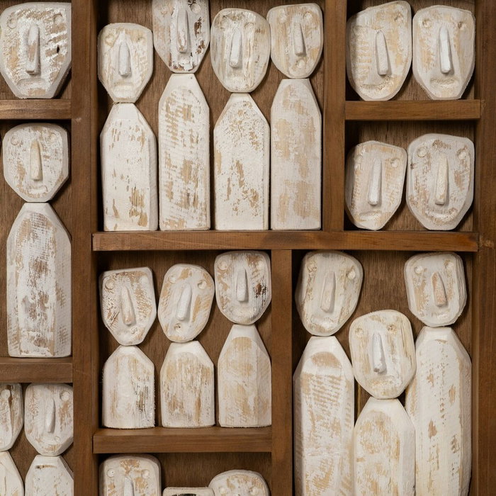 Ixia Mural de Pared Figuras Marrón Madera 120 x 80 x 6 cm Ixia Mural de Pared Figuras Marrón Madera 120 x 80 x 6 cm
