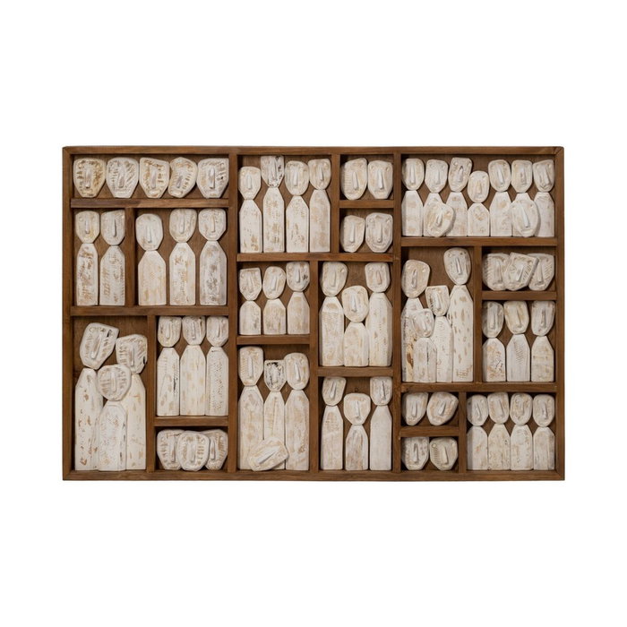 Ixia Mural de Pared Figuras Marrón Madera 120 x 80 x 6 cm Ixia Mural de Pared Figuras Marrón Madera 120 x 80 x 6 cm