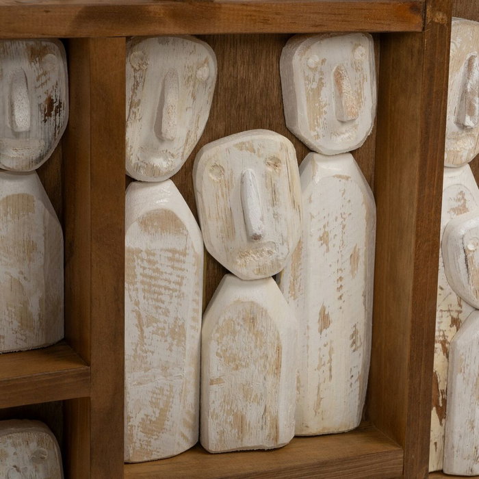 Ixia Mural de Pared Figuras Marrón Madera 120 x 80 x 6 cm Ixia Mural de Pared Figuras Marrón Madera 120 x 80 x 6 cm