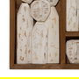 Mural Pared Figuras Marrón Madera 120 X 80 X 6 cm
