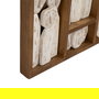 Mural Pared Figuras Marrón Madera 120 X 80 X 6 cm
