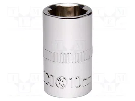 IRIMO Vaso Hexagonal de 10mm para Conector de 1/4 pol con acabado en cromo
