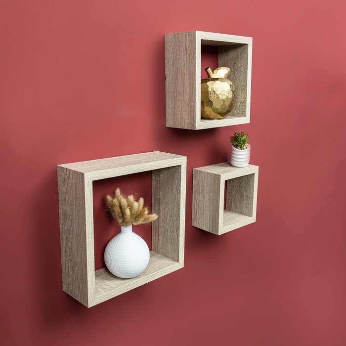 Moblekit Set de 3 Estantes Flotantes SVEN Oak