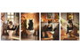 DKD Home Decor Cuadro Lienzo MDF Gato Baño 40x1,8x60 Surtido de 4