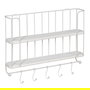 Estantería Blanco Metal Decoración 66,50 X 14 X 44,50 cm