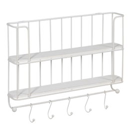Ixia Estantería de Metal Blanco para Decoración