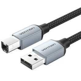 Vention CTT - Cable USB 2.0 para Impresora y Escáner, Tipo A Macho a USB-B Macho, 2m, Gris, 480 Mbps