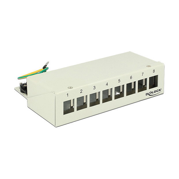DeLOCK Keystone Desktop Patchpanel 8 Port Gris DeLOCK Keystone Desktop Patchpanel 8 Port Gris