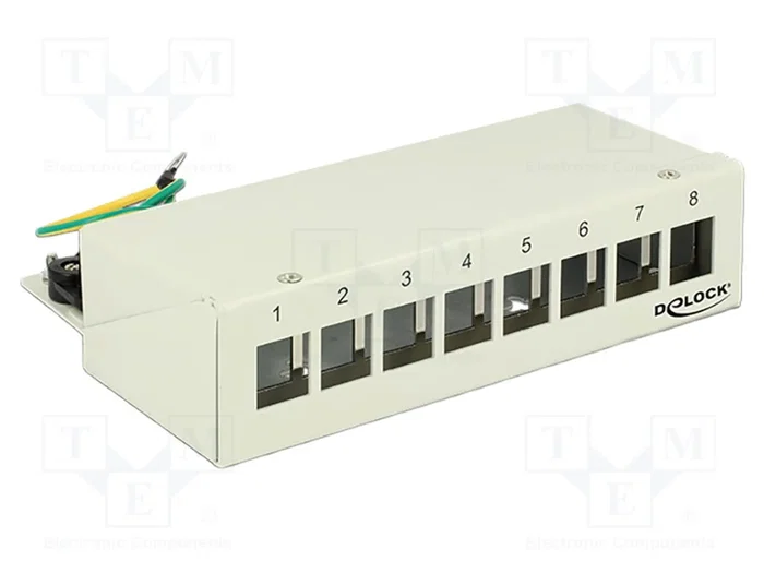 DeLOCK Keystone Desktop Patchpanel 8 Port gris 43336 DeLOCK Keystone Desktop Patchpanel 8 Port gris 43336