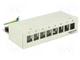 DeLOCK Keystone Desktop Patchpanel 8 Port gris 43336