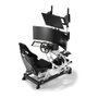 Oplite 101268 Ruedas giratorias con bloqueo para cockpit R8, Negro y Rojo