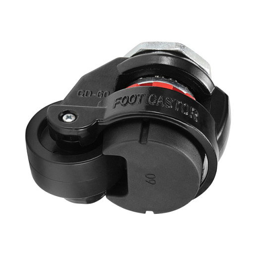 Oplite 101268 Ruedas giratorias con bloqueo para cockpit R8, Negro y Rojo