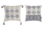 DKD Home Decor Cojín de Algodón con Flecos 45x10x45 cm