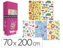 BASIKA Papel de regalo infantil diseños surtidos caja de 50 rollos (70x200 cm)