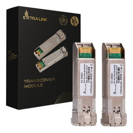Extralink Pack de 2 módulos SFP+ 10G 1310nm 10km LC/UPC Monomodo