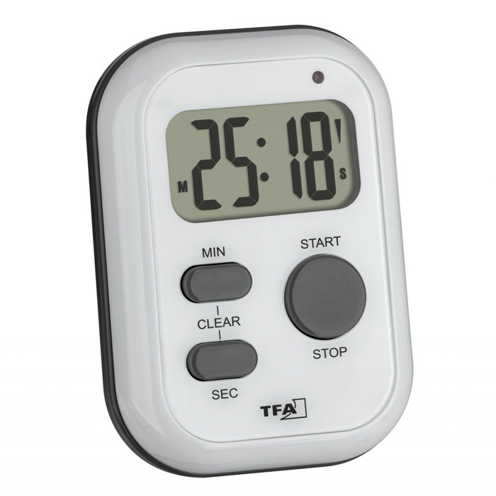 Tfa Temporizador digital y cronómetro 38.2053.02 Blanco
