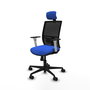 PIQUERAS Y CRESPO Silla de oficina Yunquera con mecanismo Sincro, Azul y Negro