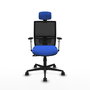 PIQUERAS Y CRESPO Silla de oficina Yunquera con mecanismo Sincro, Azul y Negro