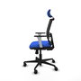 PIQUERAS Y CRESPO Silla de oficina Yunquera con mecanismo Sincro, Azul y Negro