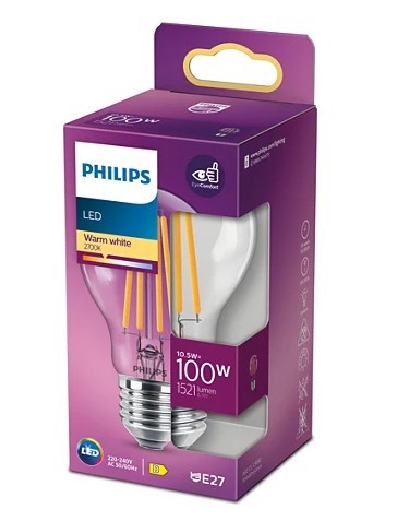 Philips Bombilla LED Equivalente 100W E27 Blanco cálido no regulable
