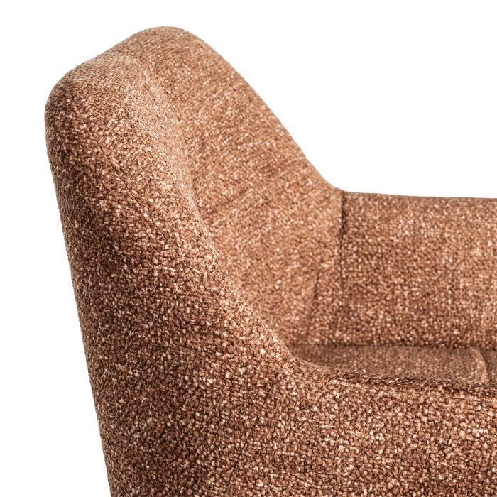 Silla Jaspeado Ocre Tejido-Metal 59 X 54 X 81 cm (Set de 2)