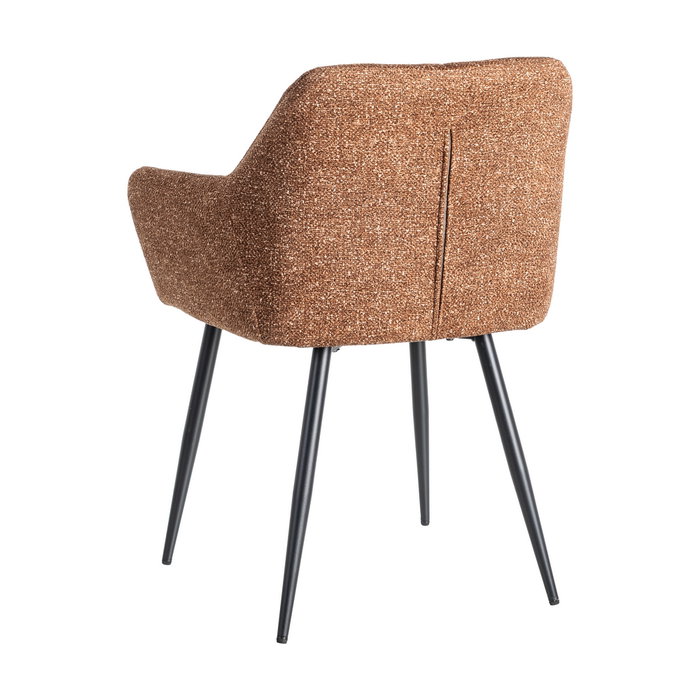 Silla Jaspeado Ocre Tejido-Metal 59 X 54 X 81 cm (Set de 2)