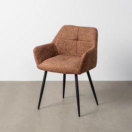 Silla Jaspeado Ocre Tejido-Metal 59 X 54 X 81 cm