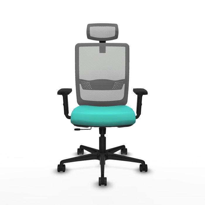 PIQUERAS Y CRESPO Silla de oficina Haches con mecanismo Sincro/Traslack, Turquesa y Gris PIQUERAS Y CRESPO Silla de oficina Haches con mecanismo Sincro/Traslack, Turquesa y Gris
