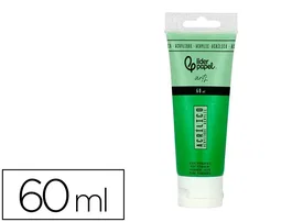 Liderpapel Pintura acrílica verde permanente de 60 ml en tubo de plástico