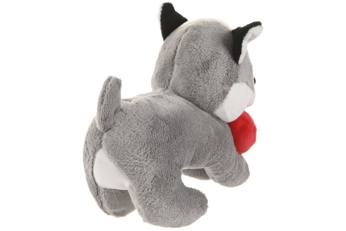 DKD Home Decor Peluche Perro Corazon Gris Marron 10 x 14 x 10 cm (12 Unidades)
