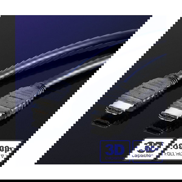 ROLINE 11.04.5735 Cable HDMI High Speed 5 m, 1080p, 3D, con Ethernet, Negro