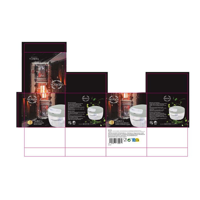 Picadora Vegetales Tribeca Bidasoa 8,5x6,5 cm (12 Unidades)