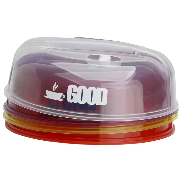 Cook Concept Tapa para Microondas, Diámetro 25.5 cm, Con Válvula de Escape de Aire