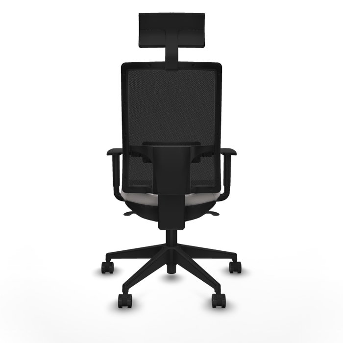 PIQUERAS Y CRESPO Silla de oficina Horna con mecanismo Sincro, Blanco y Negro