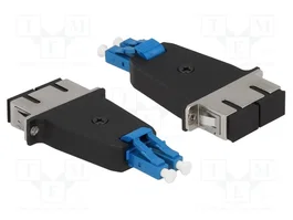 DeLOCK Acoplador híbrido de fibra óptica LC Duplex macho a SC Duplex hembra azul