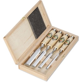 Kirschen Juego de formones 1141 HK de 4 piezas en caja de madera
