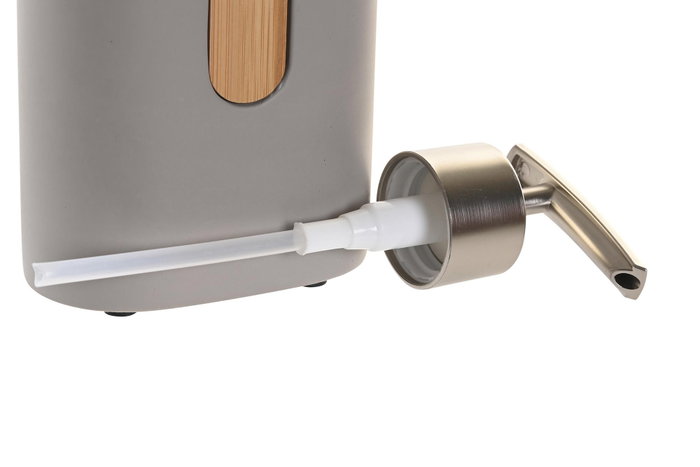 DKD Home Decor Dosificador Cemento y Bambú Mate Gris